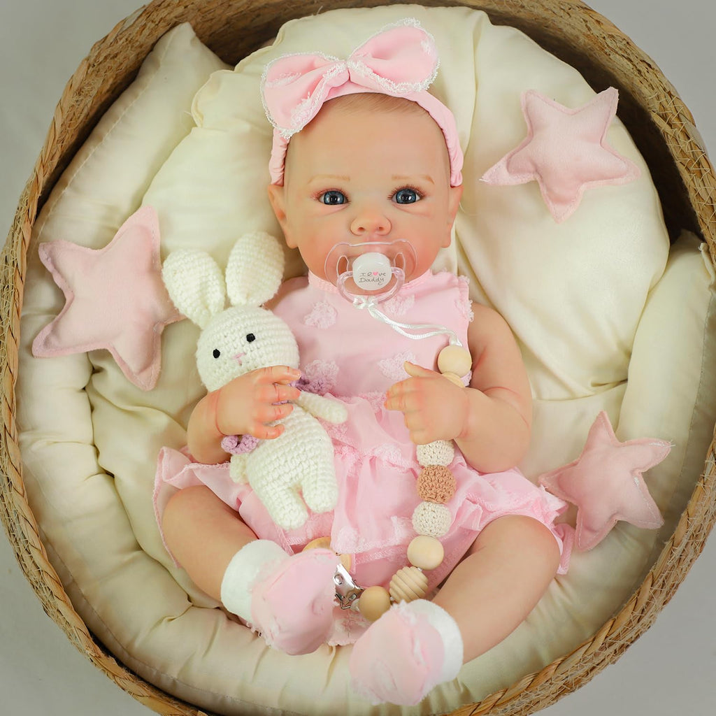 20 Inch Realistic Lifelike Newborn Baby Doll Girl with Vinyl Body S197