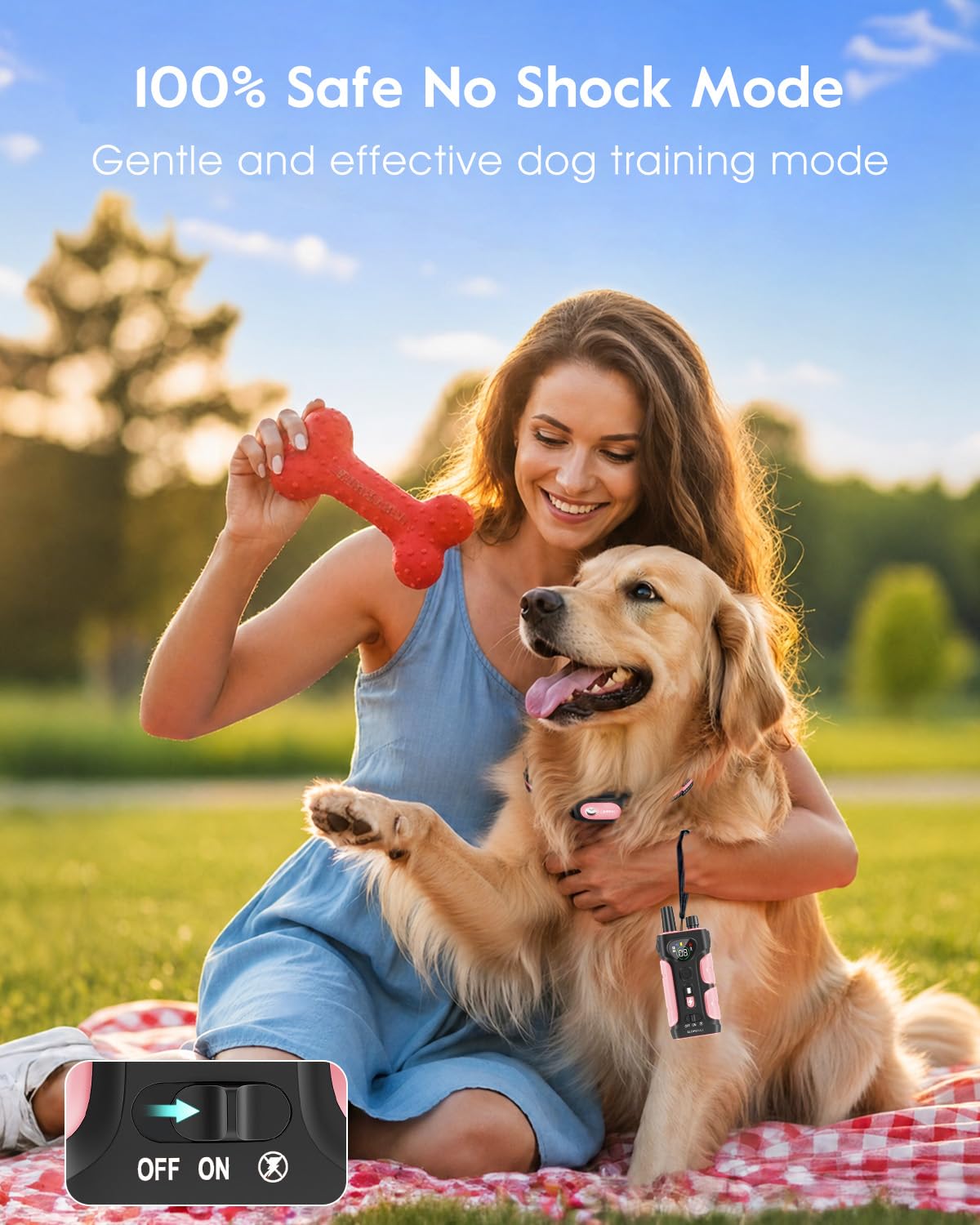 Pink Dog Training Collar with Remote D4656