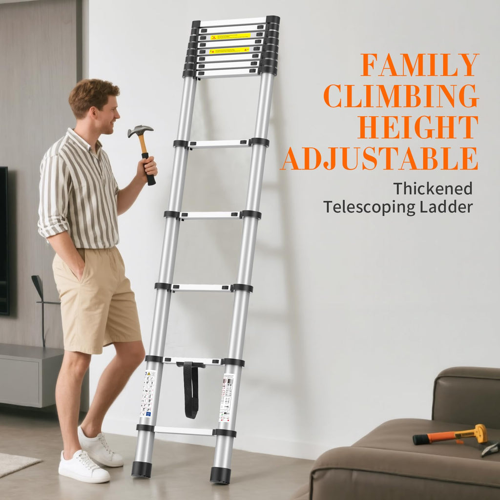 10.5FT Aluminum Telescoping Ladder T49297