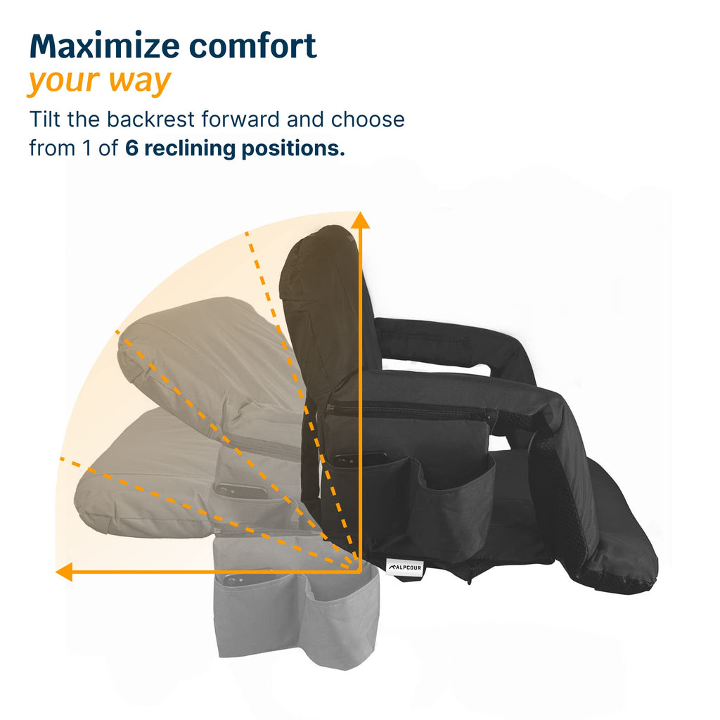 Reclining Stadium Seats for Bleachers with Back Support O480113