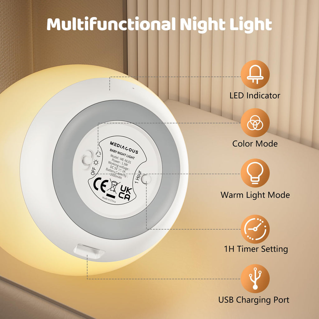 7 Colors Changing Night Light Q620