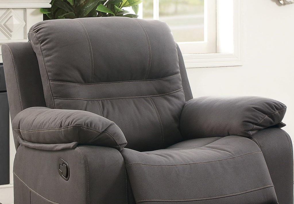 Slate Blue Breathable Leatherette Recliner Chair B45430