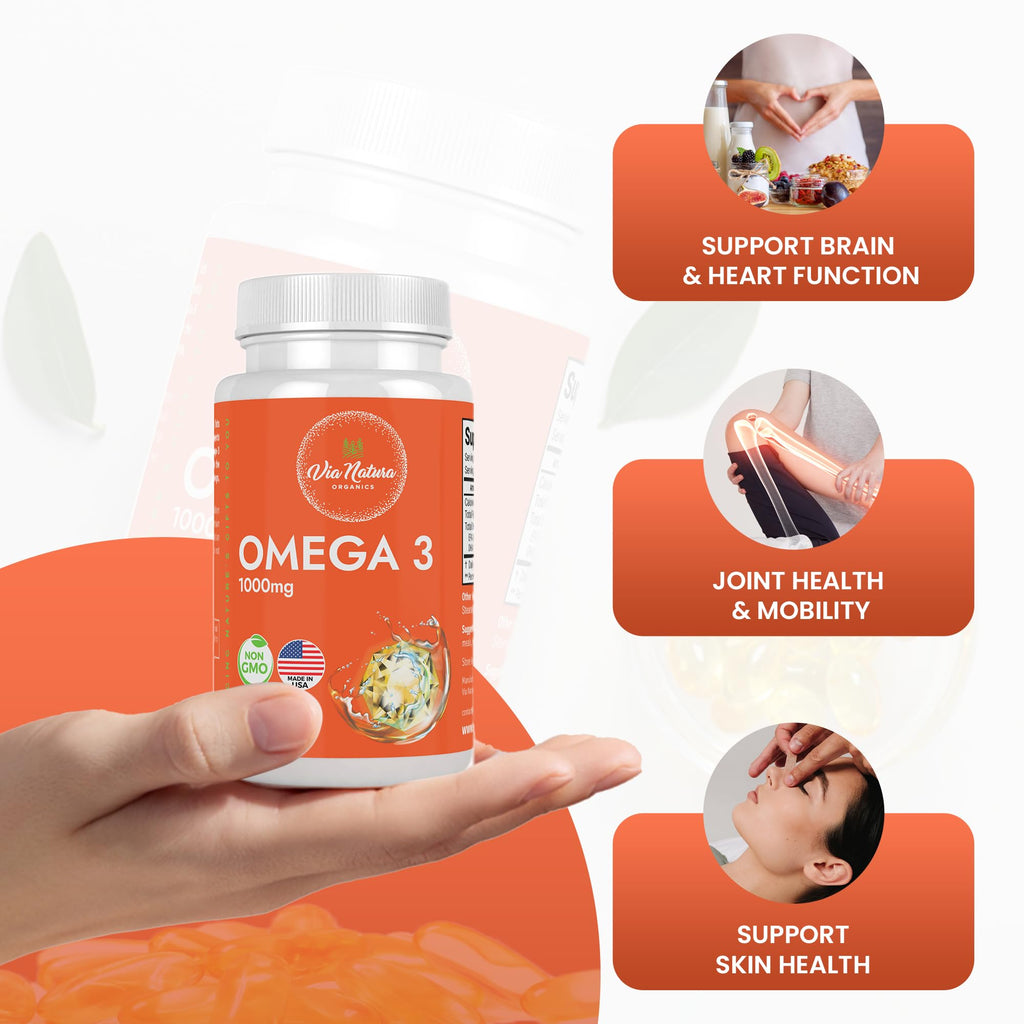 Omega 3 Fish Oil 1000mg EPA & DHA 60 Softgels G253463
