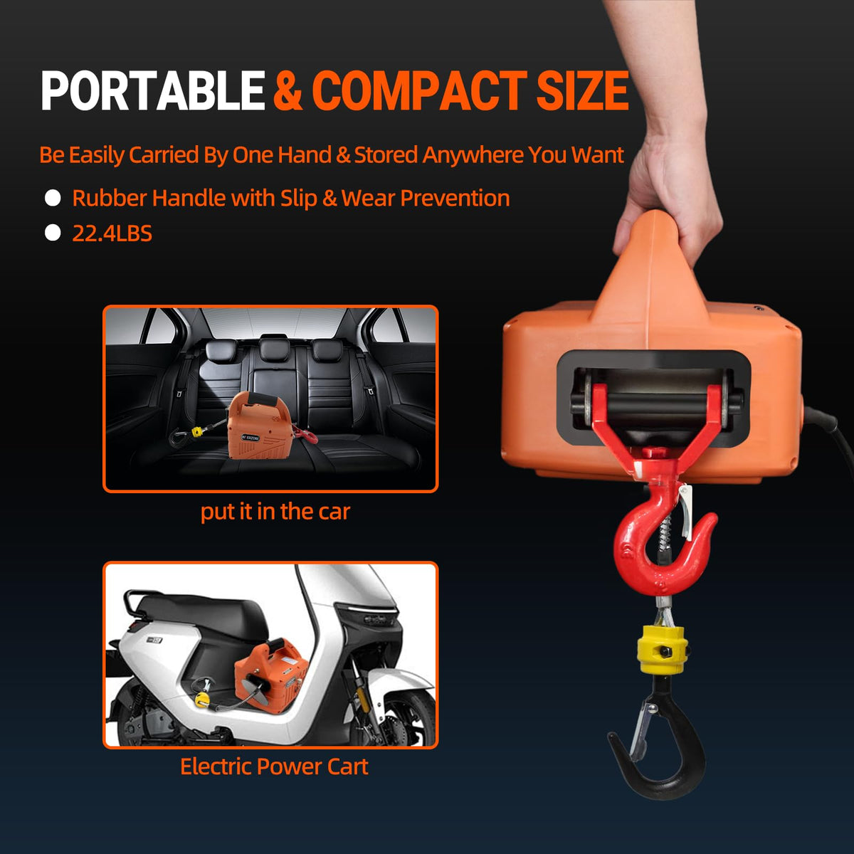 Electric Hoist Winch 1100Lbs Capacity I6802