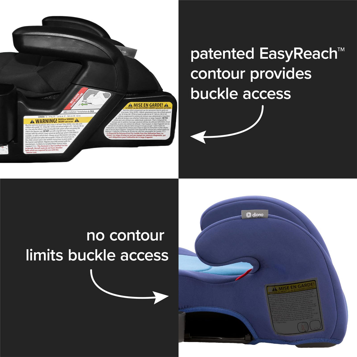 Black Backless Booster, Pack of 2 I217880