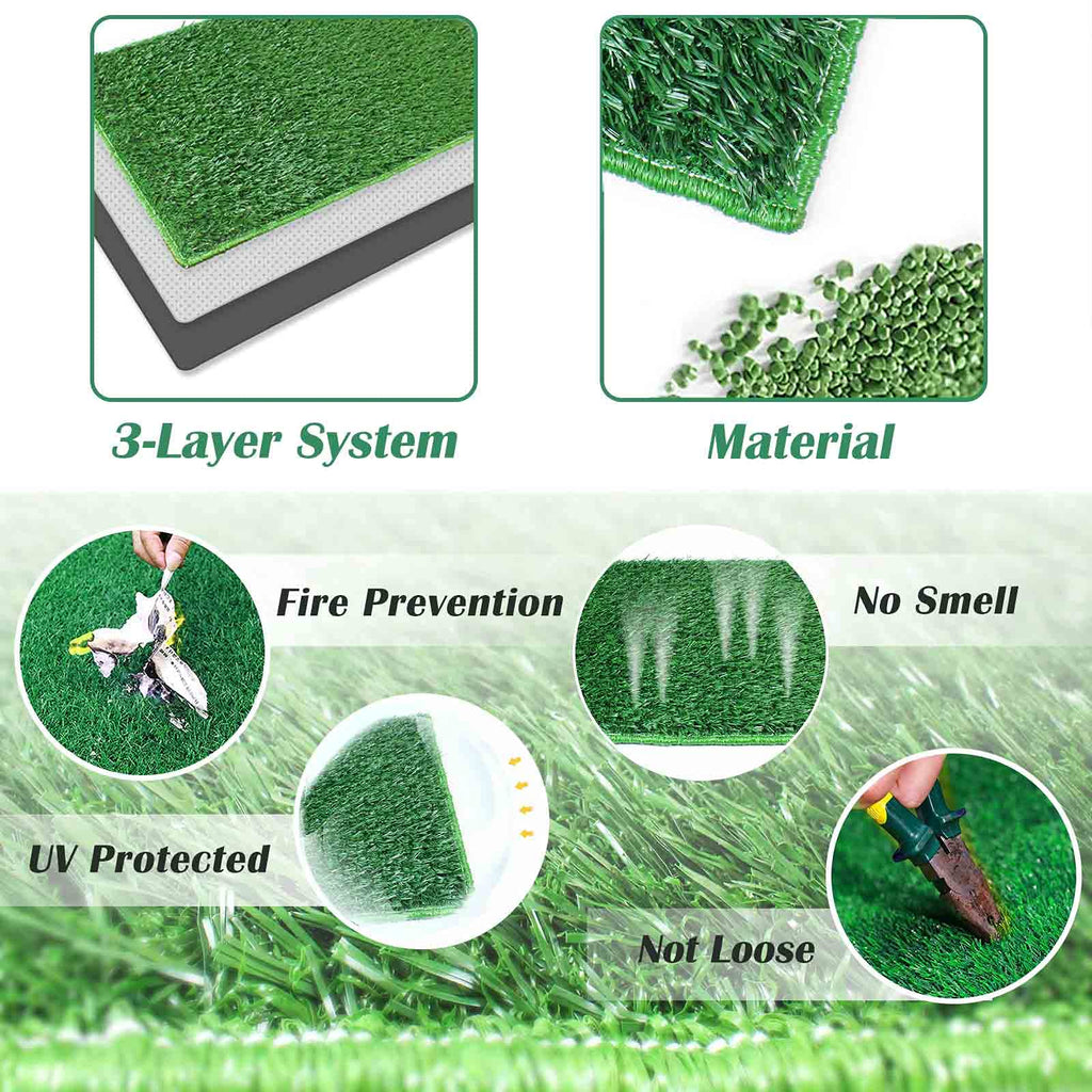 Large Dog Grass Pad with Tray and 2 Artificial Pee Grasses G2143
