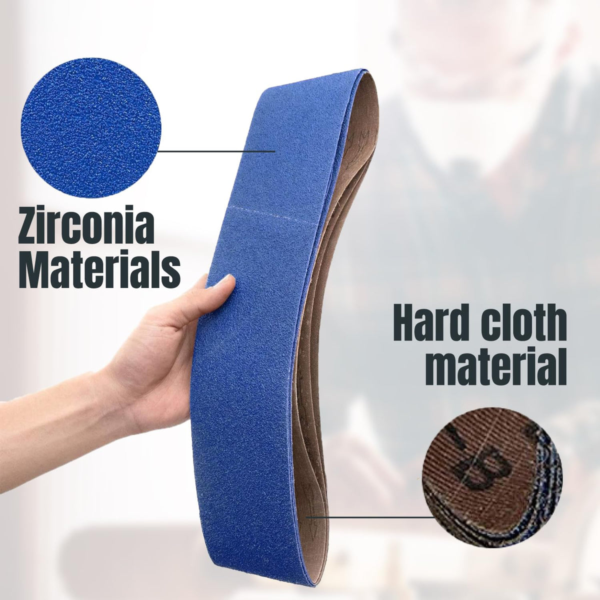 4 x 36 Inch 120 Grit Zirconia Sanding Belts I9282