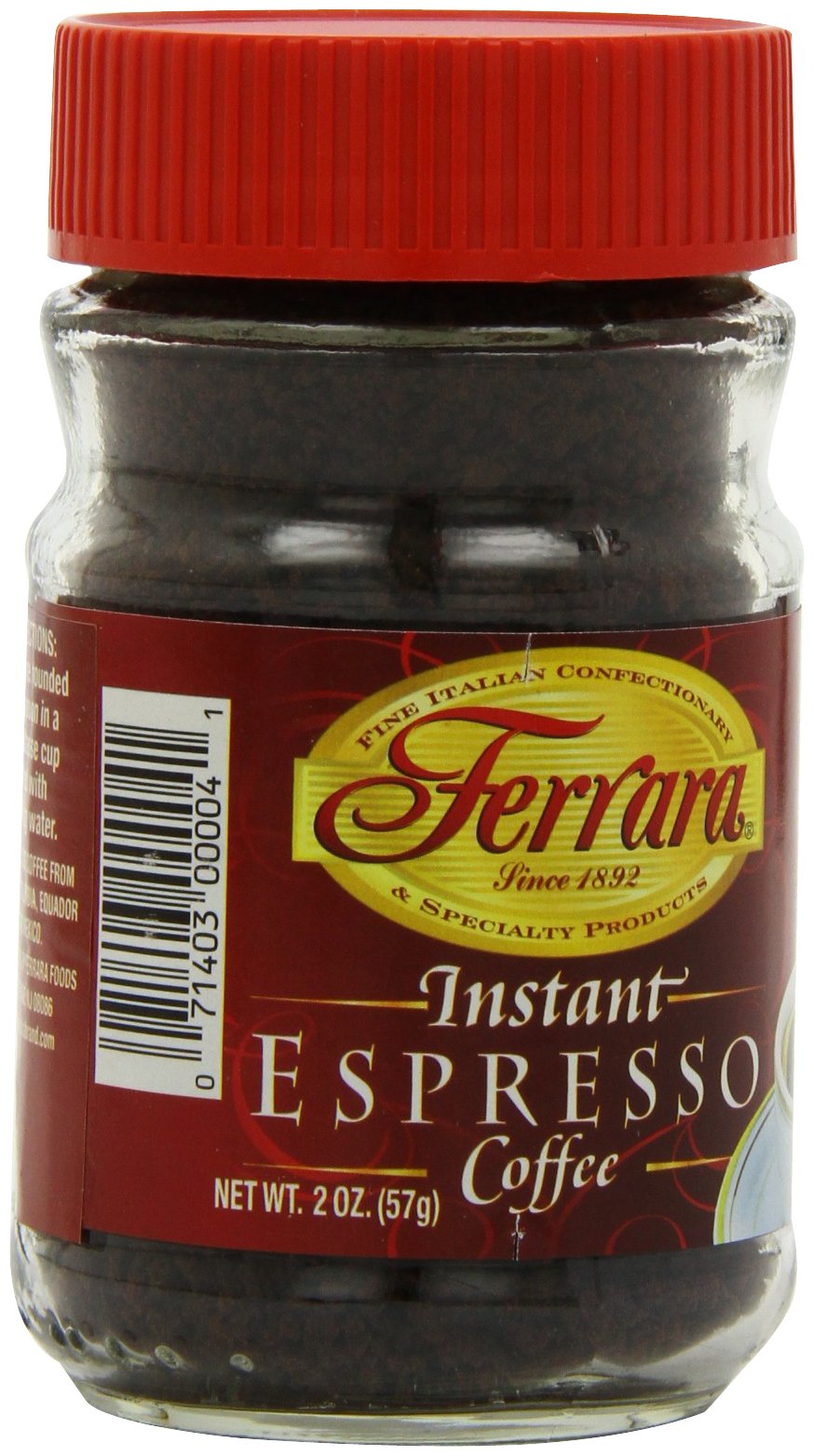 Instant Espresso Coffee 2 oz Glass Jars Pack of 6 J5149