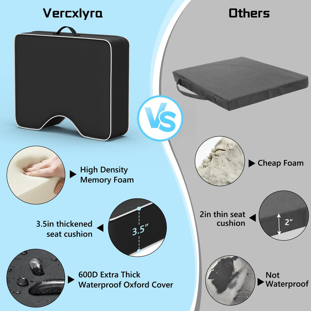 Waterproof Extra Thick 3.5" Portable Stadium Seat Cushions V840