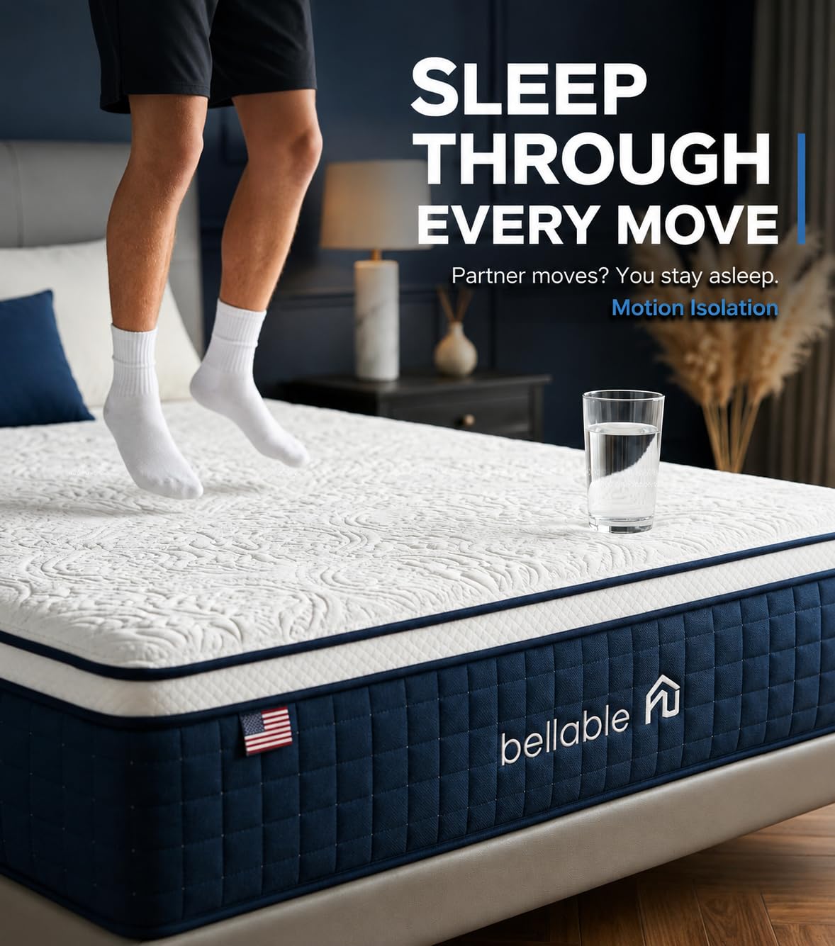 Full XL 14 Inch Cooling Gel Memory Foam Pocket Spring Mattress Z48176