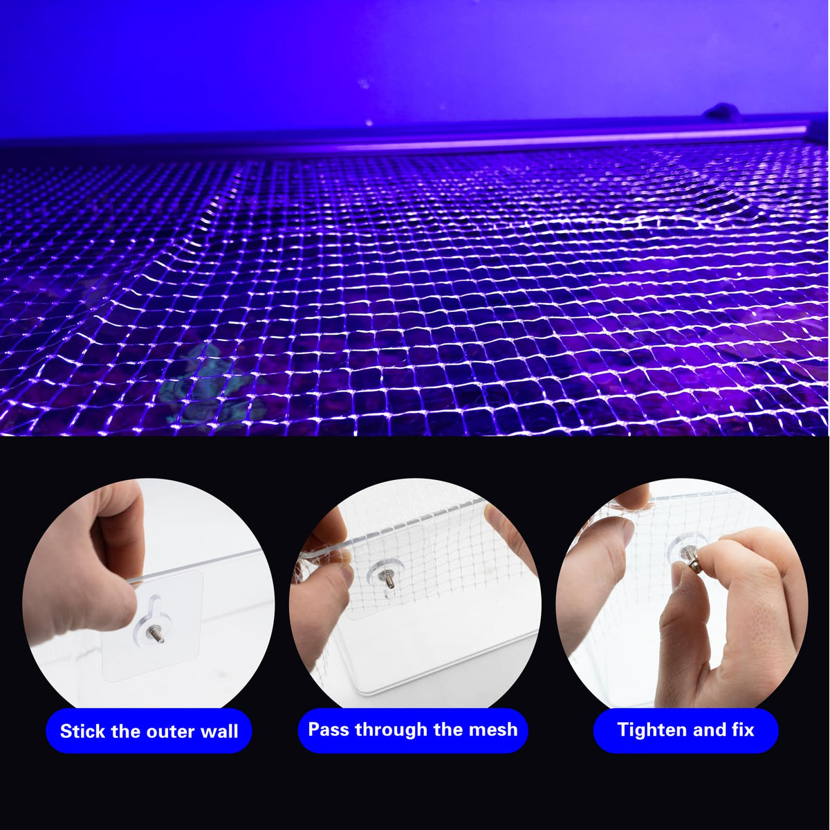 Clear Mesh Netting with 8 Screws Q607365