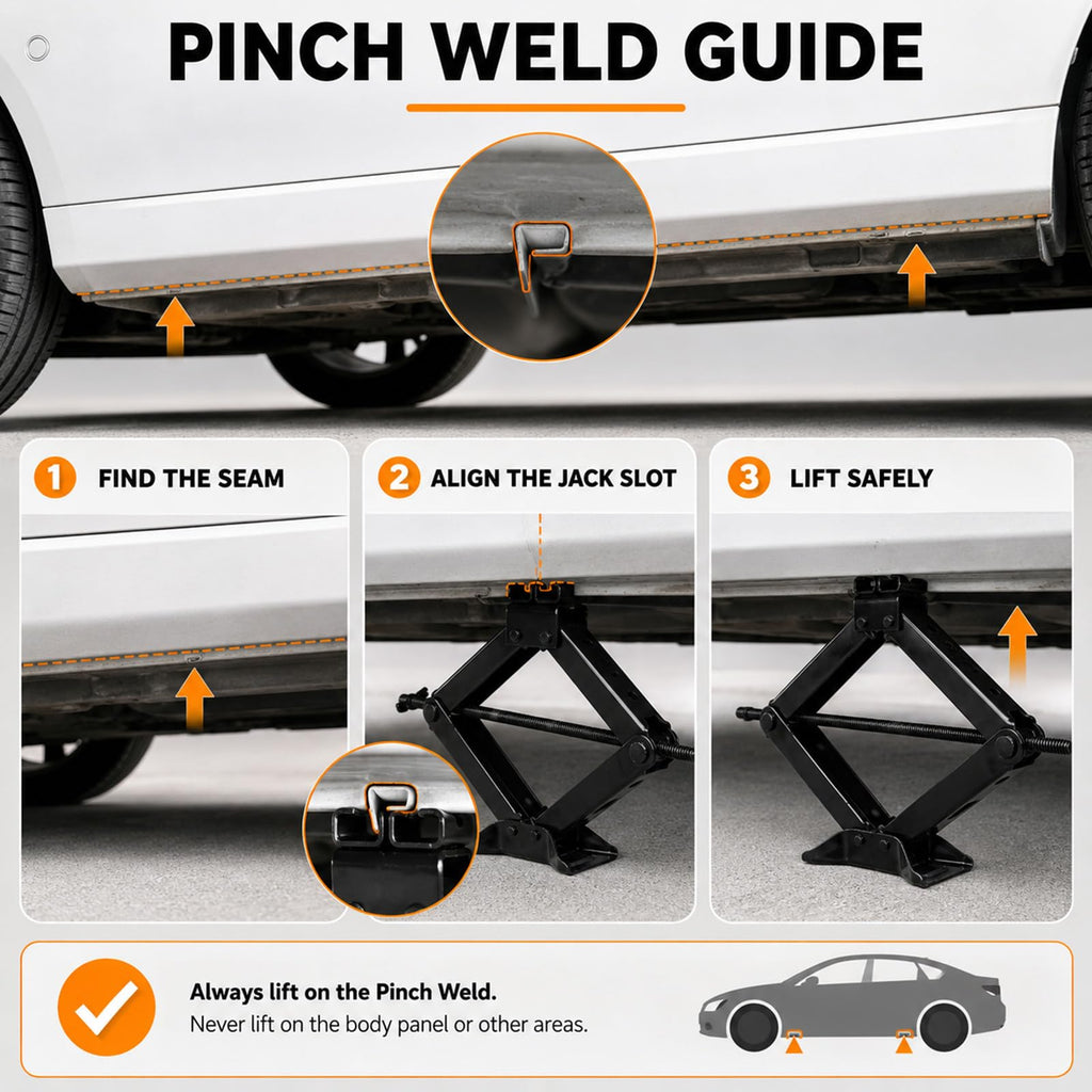 3 Ton Scissor Car Jack Kit with Ratchet Wrench P84189