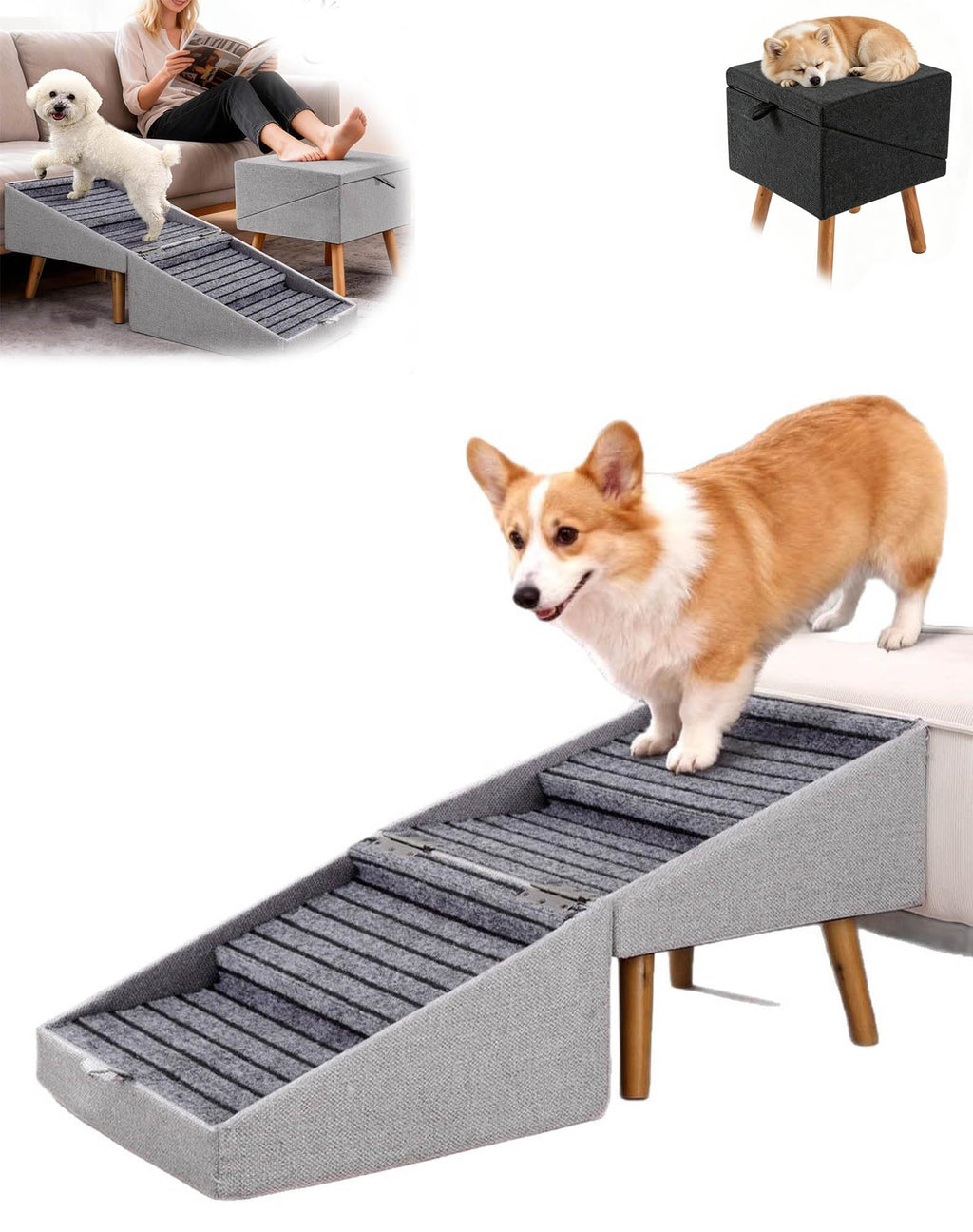 Foldable Anti Slip Pet Stairs S486418