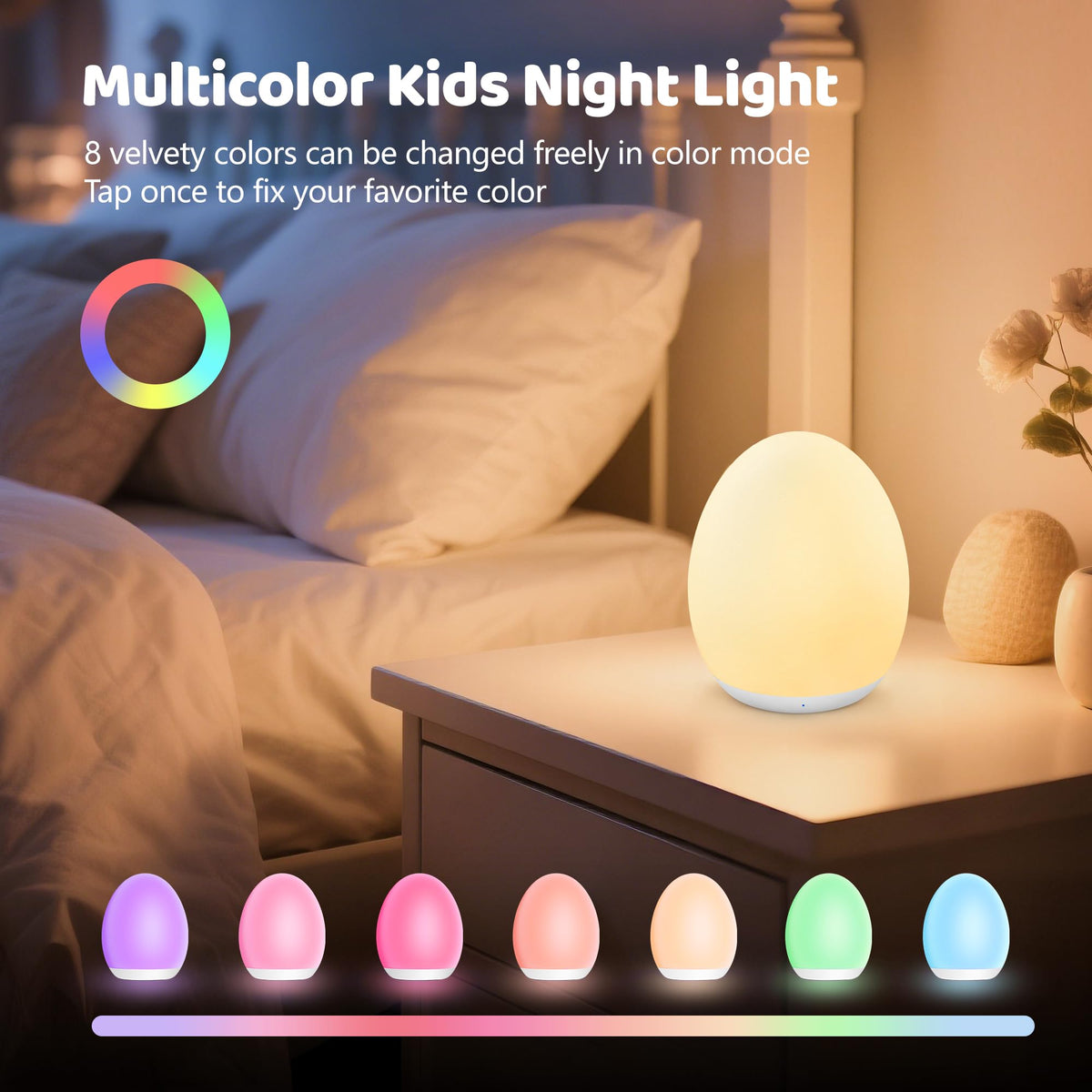 7 Colors Changing Night Light Q620