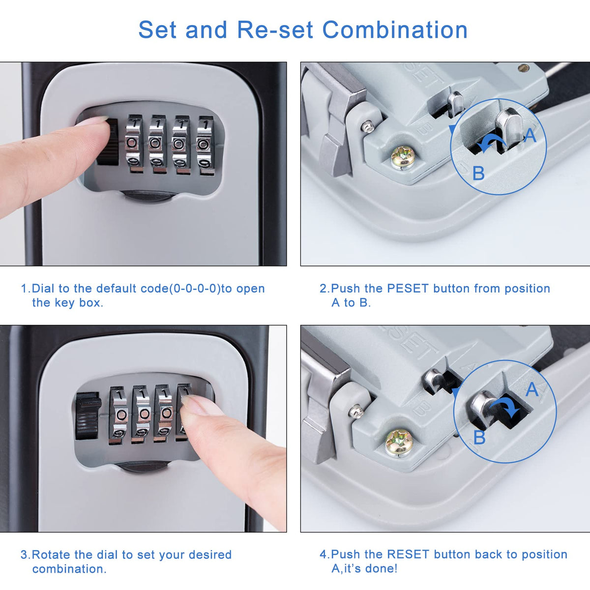 4 Digit Combination Lock Box C887
