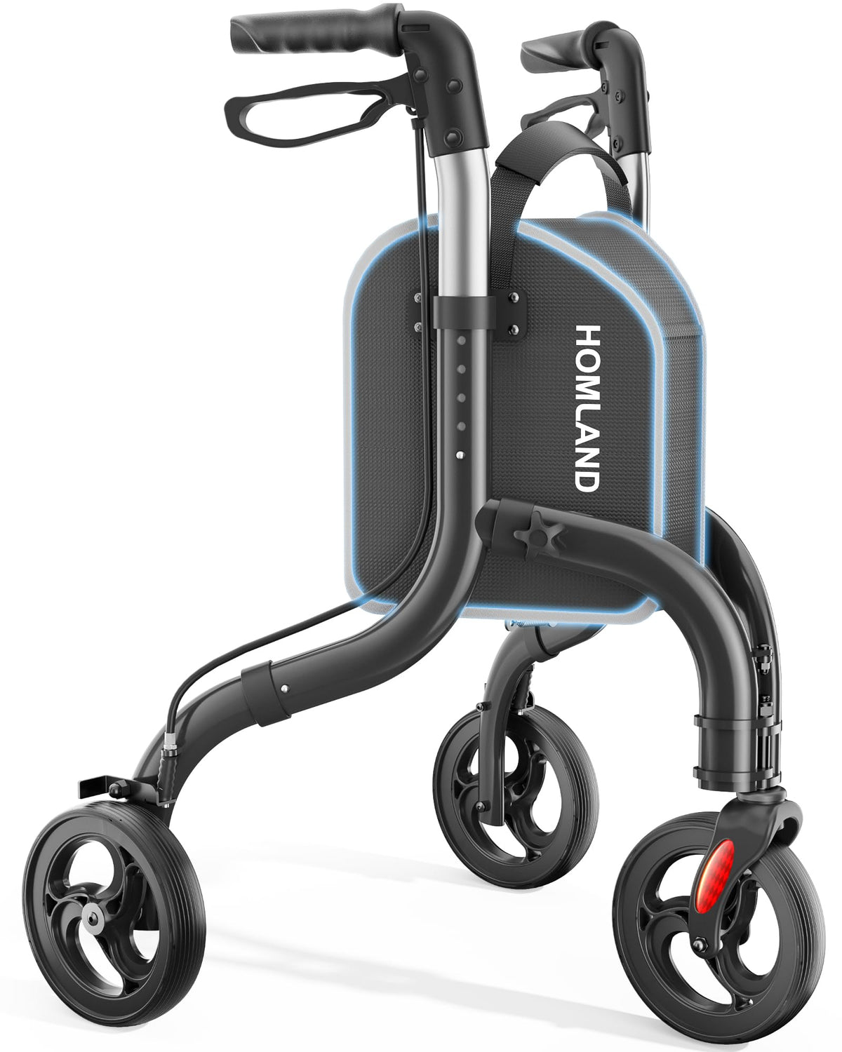 Foldable 3 Wheel Walkers Lightweight Aluminum Frame X24913