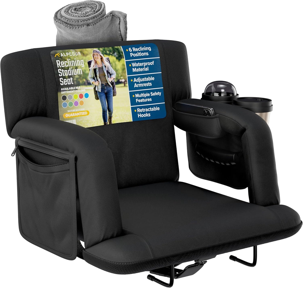 Reclining Stadium Seats for Bleachers with Back Support O480113