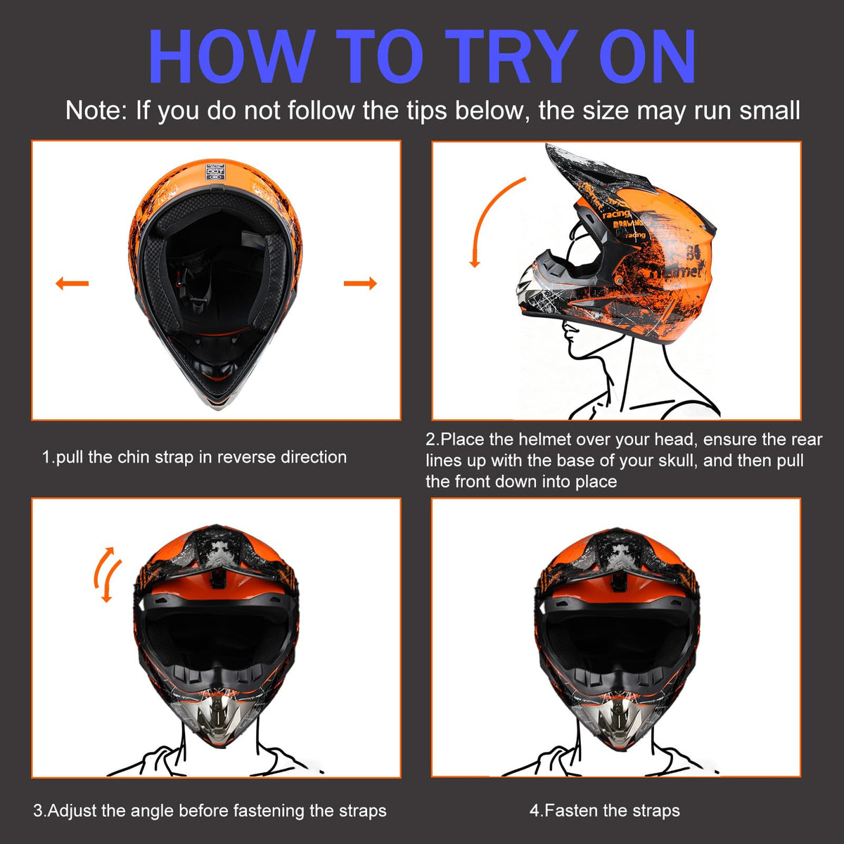 DOT Approved Kids Motocross Helmet with Goggles K6311