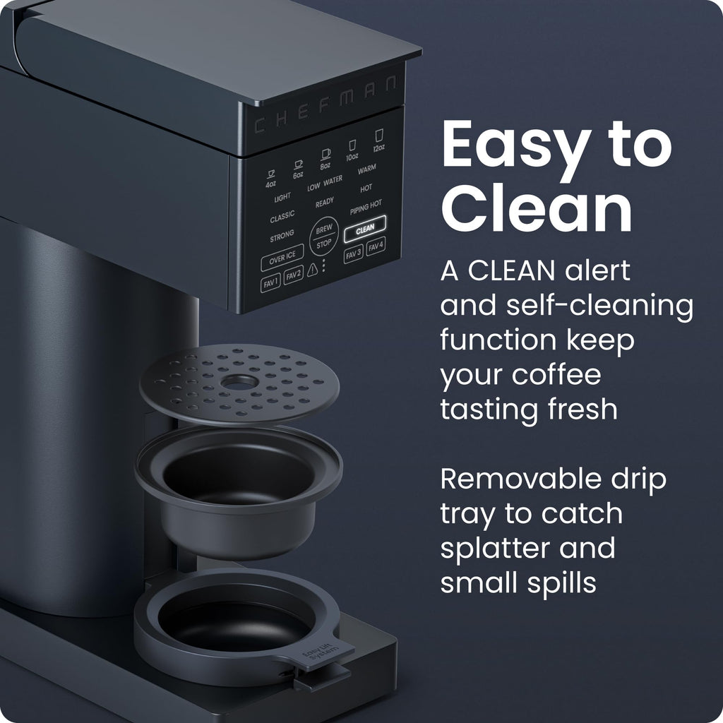 Single Serve Coffee Maker with Brew Strength Settings, 45 oz Removable Water Reservoir P25550