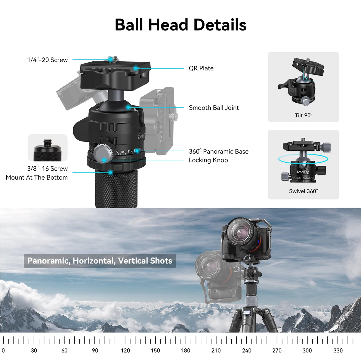 Carbon Fiber Camera Ball Head Tripod J30454