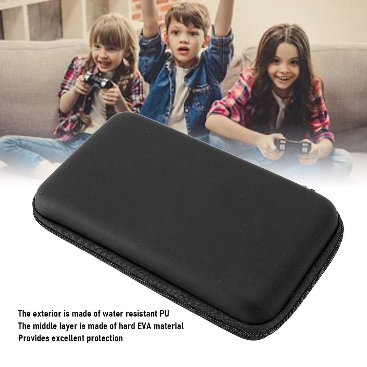 Black Hard Shell Carrying Case with 8 Game Slot J109680