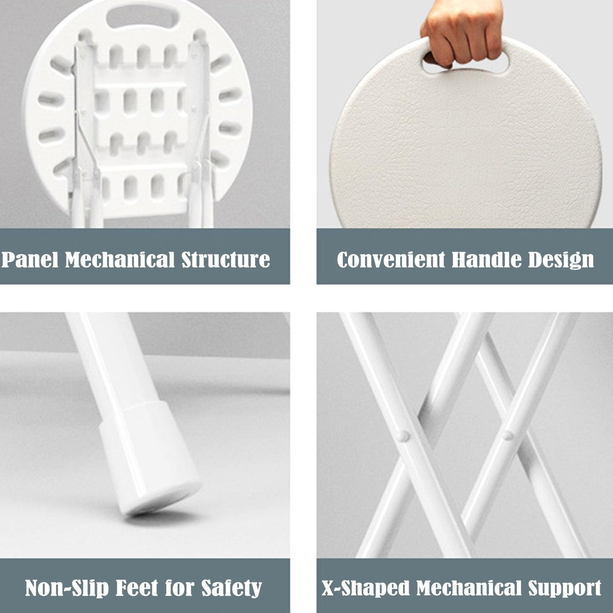 18 Inch Lightweight Folding Bar Stool with Handle H42842