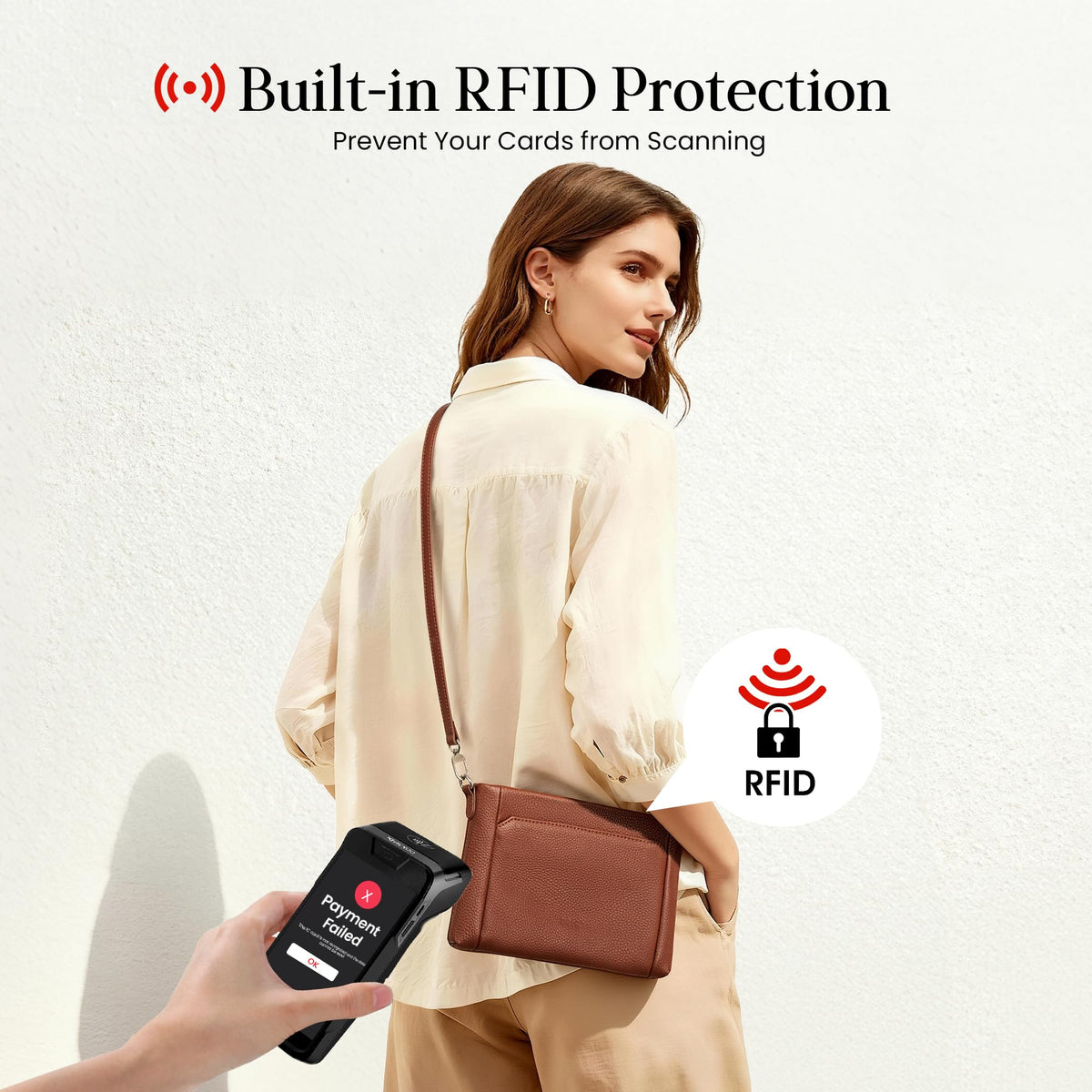 Genuine Leather Wristlet Wallet with Built in Wallet D950250