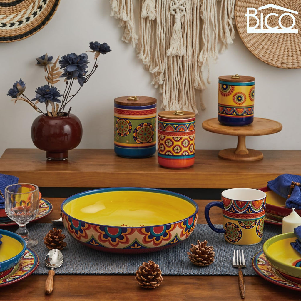 Ceramic Pasta Bowl Set of 5, Microwave & Dishwasher Safe U457