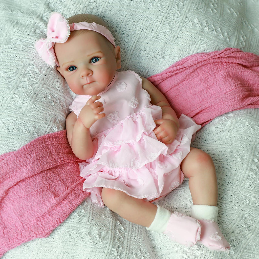 20 Inch Realistic Lifelike Newborn Baby Doll Girl with Vinyl Body S197