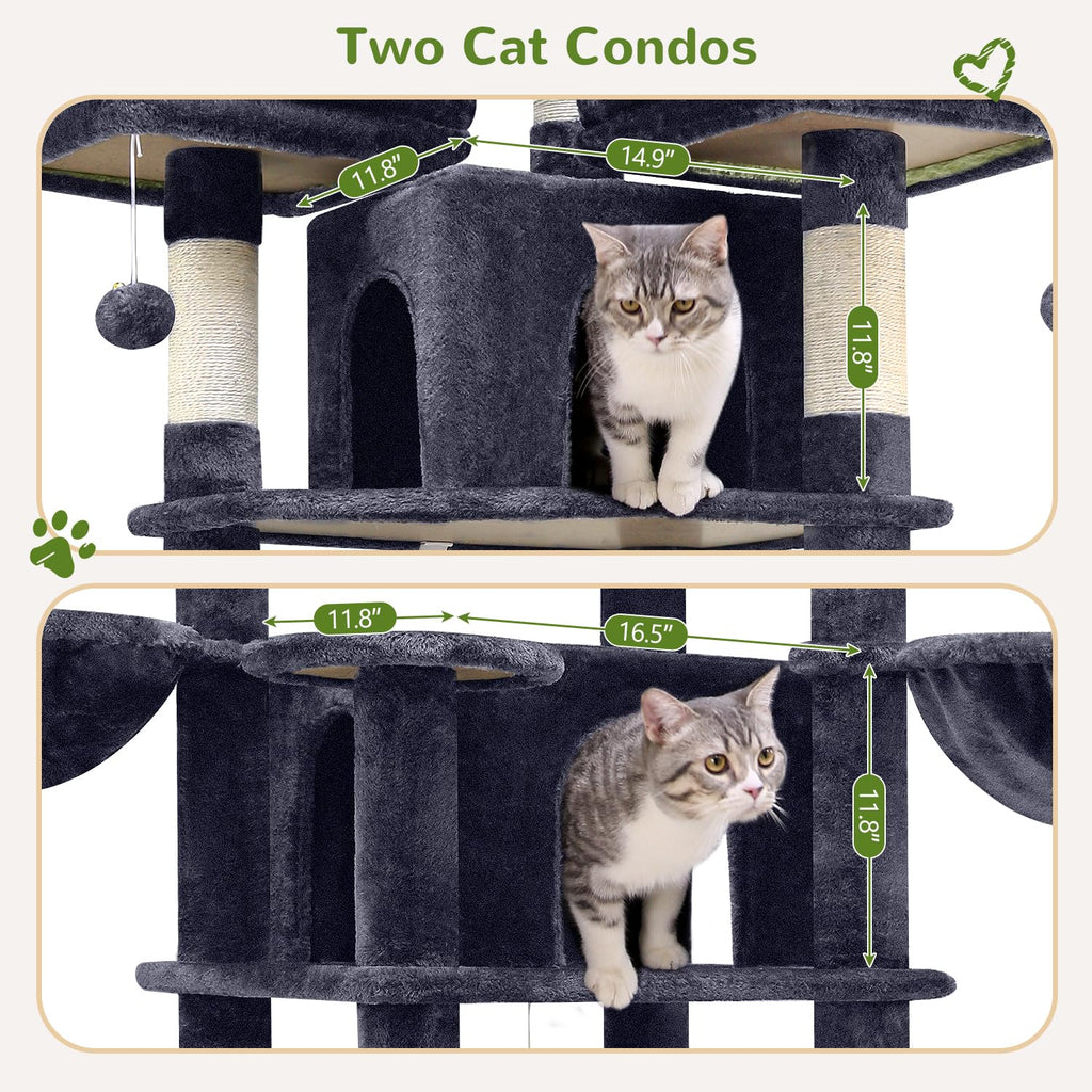 Dark Grey XXL Cat Tower W12892