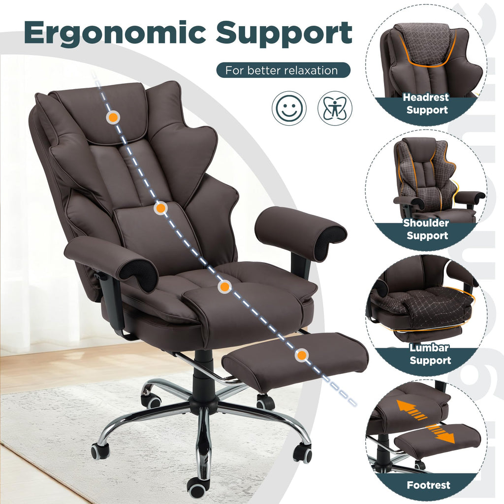 Brown Ergonomic Office Chair U8104