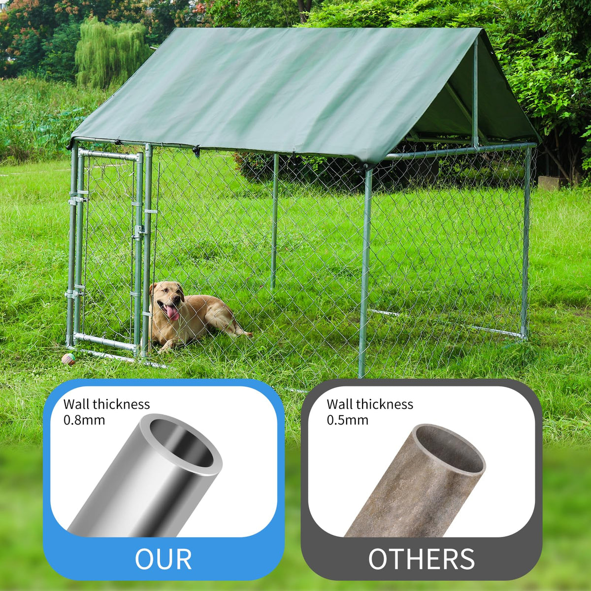 80"x80"x70" Outdoor Dog Kennel R37099