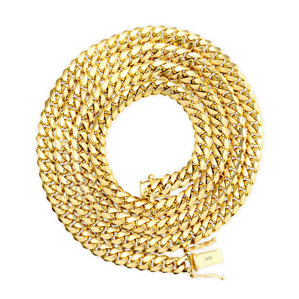 14k Yellow Gold Cuban Link Chain Necklace B431516