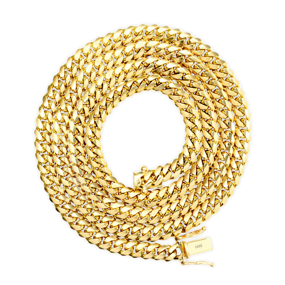 14k Yellow Gold Cuban Link Chain Necklace B431516
