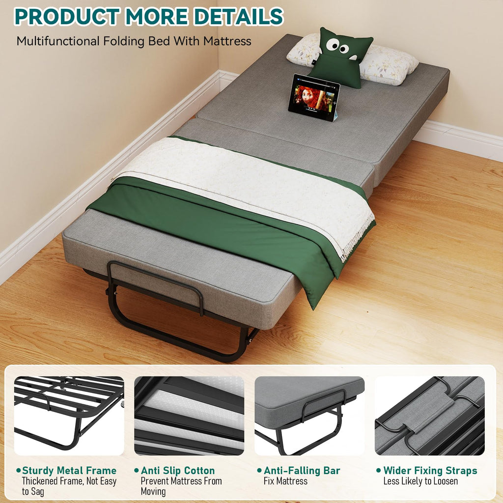 Folding Bed 75" x 31" X72689