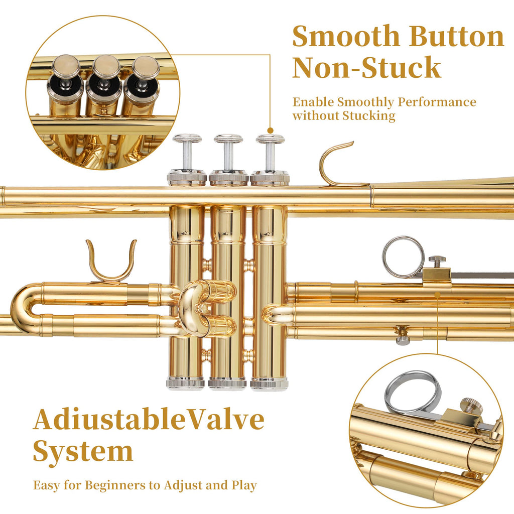 Gold Trumpet with Case, 7C Mouthpiece and Cleaning Kit L780492