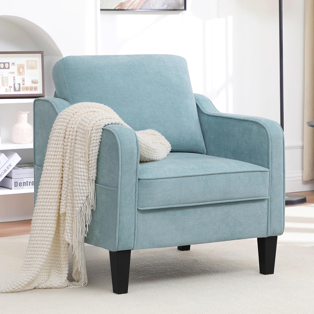 Teal Green Upholstered Accent Chairs Set of 2 J7073