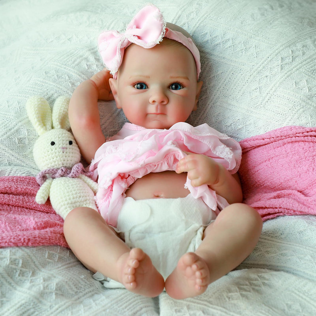 20 Inch Realistic Lifelike Newborn Baby Doll Girl with Vinyl Body S197