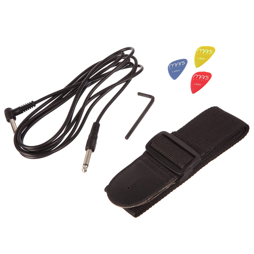Red Full Size Electric Guitar Kit with 10W Amp & Gig Bag L5601