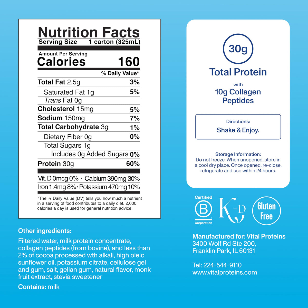 Chocolate Collagen & Protein Shake 12 Count Z546457