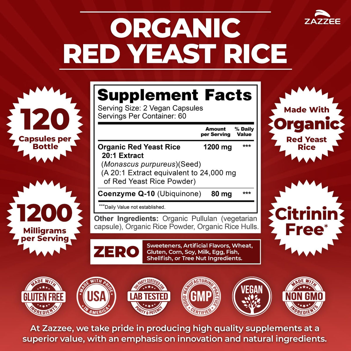 Organic Red Yeast Rice Extract with CoQ10 L29482