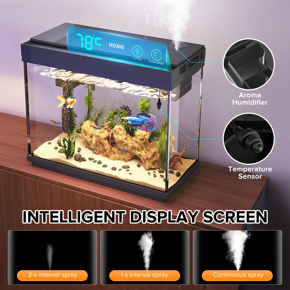 2.4-Gallon Aquarium Starter Kit with Quiet Pump F3936