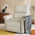 Fabric Light Gray Swivel Rocker Recliner Chair M319