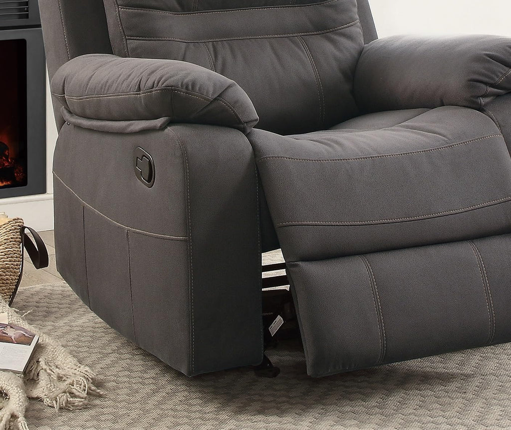 Slate Blue Breathable Leatherette Recliner Chair B45430