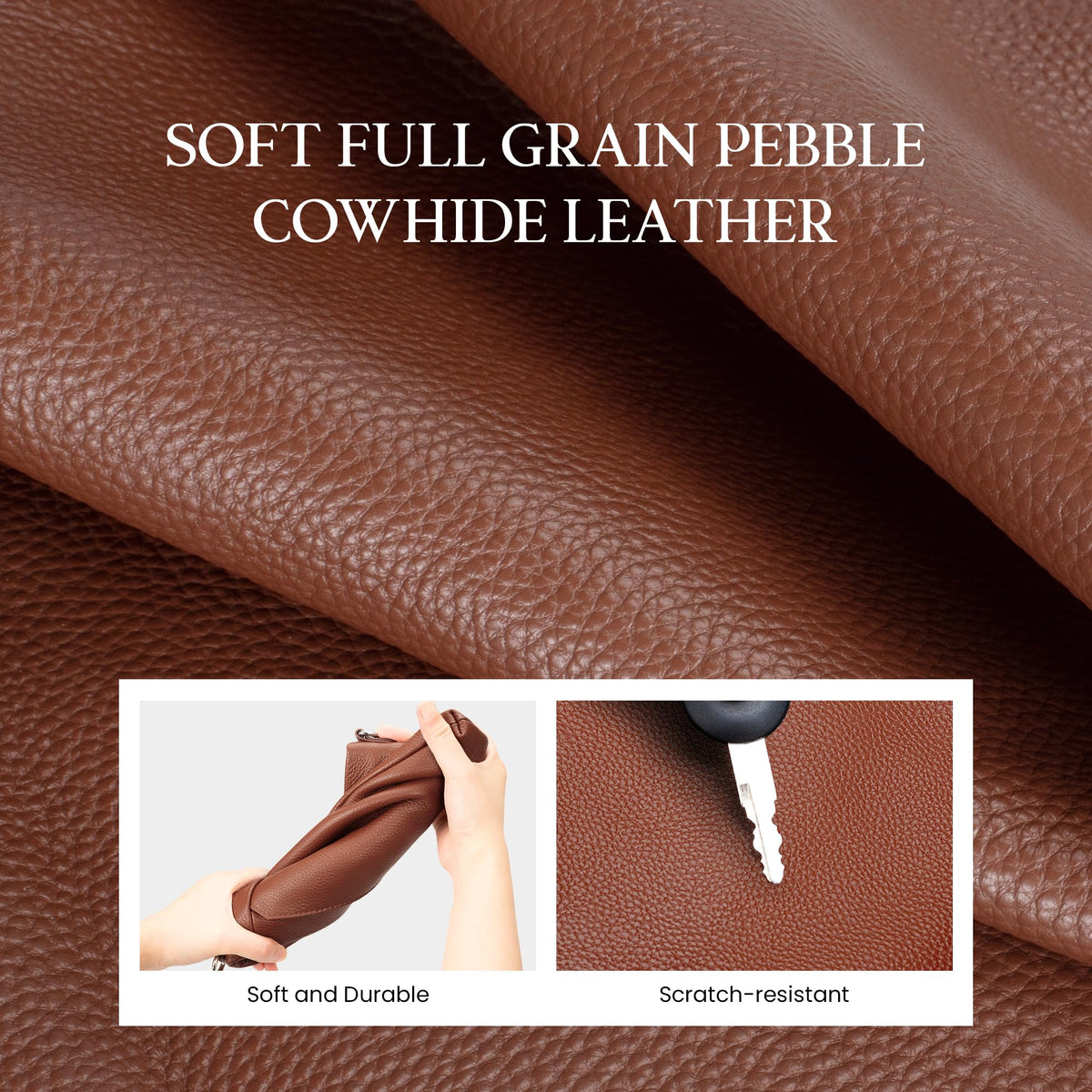 Genuine Leather Wristlet Wallet with Built in Wallet D950250