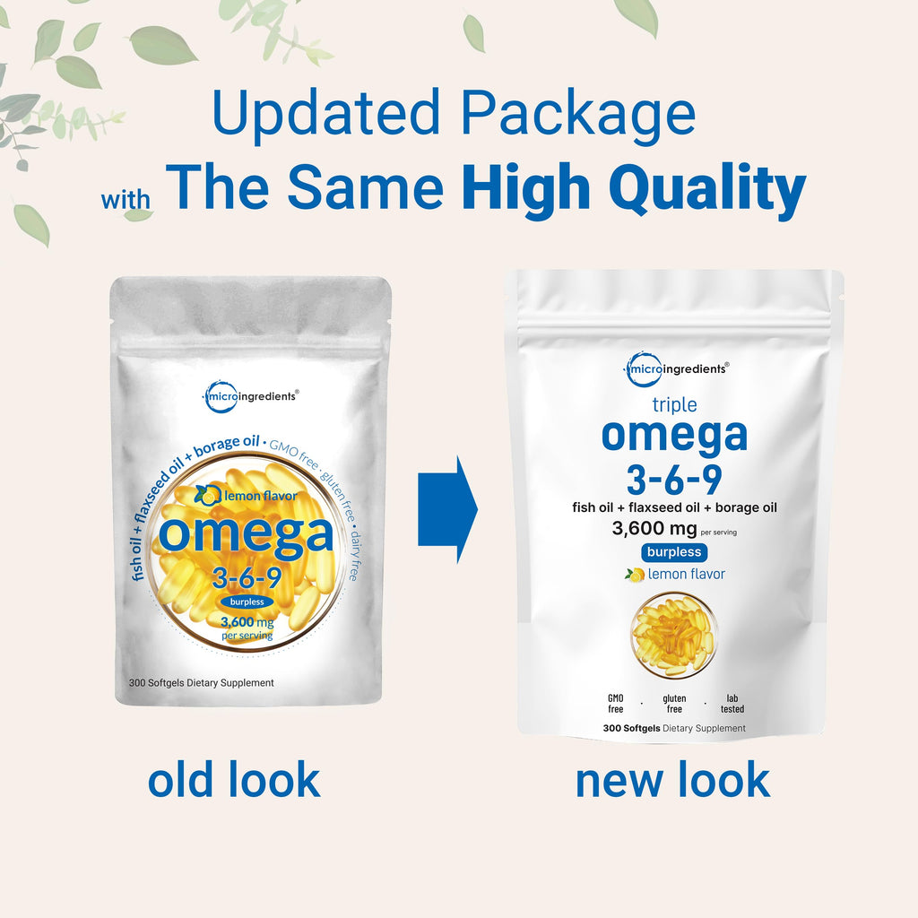 Omega 3-6-9 3600mg Lemon Flavor Softgels Y22473
