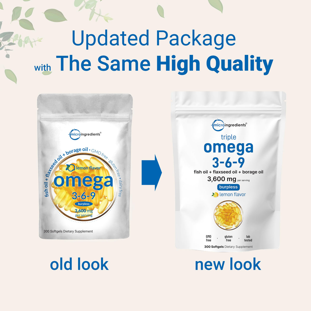 Omega 3-6-9 3600mg Lemon Flavor Softgels Y22473