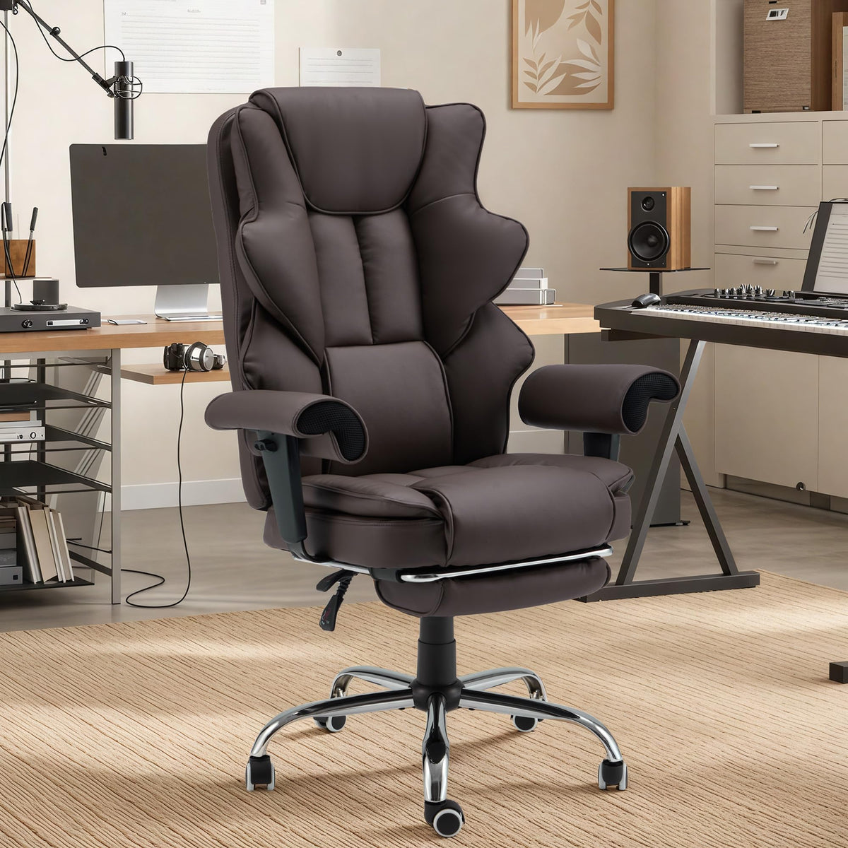 Brown Ergonomic Office Chair U8104