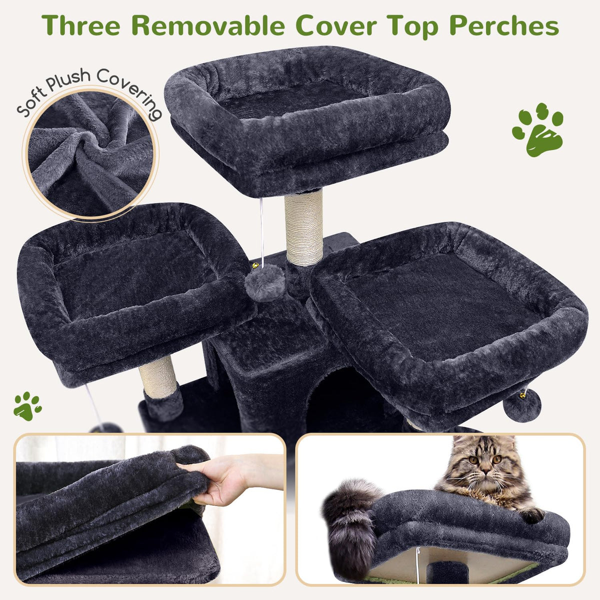 Dark Grey XXL Cat Tower W12892
