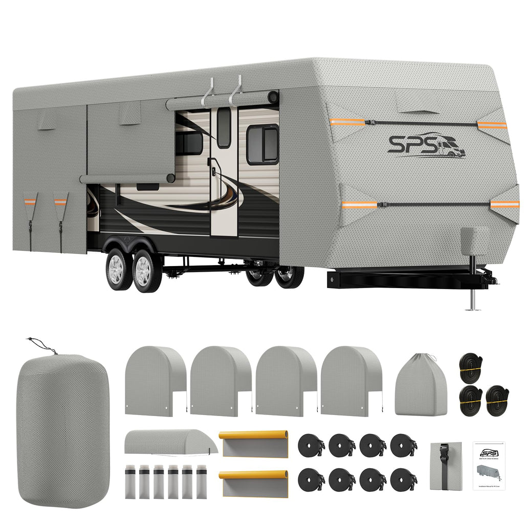 Waterproof Ripstop Travel Trailer RV Cover 24-27ft F65201